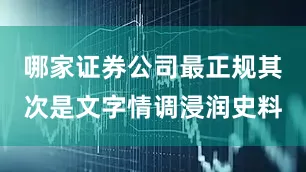 哪家证券公司最正规其次是文字情调浸润史料